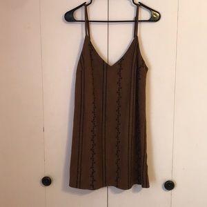Brown suede dress